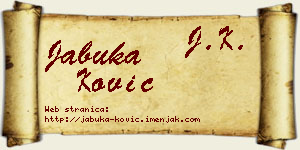 Jabuka Ković vizit kartica